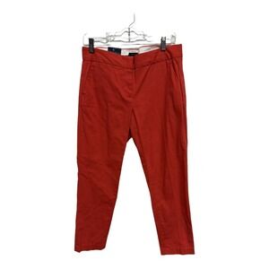 Tommy Hilfiger Orange Ankle Straight Leg  Chino Pants Size 6 NWT Prep Academia